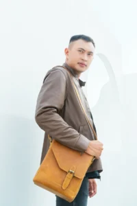 CAKRA Tas Slempang Kulit Pria - Tas Kulit Pria - Fashion Kulit Bogor - Leather Bag