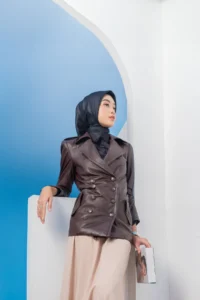 ALIVA A Coat Kulit Wanita Premium - Jaket Kulit Wanita - Fashion Kulit Bogor - Leather Woman JAcket