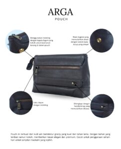 ARGA Pouch Kulit Asli - Fashion Kulit Bogor - Pouch Pria Kulit