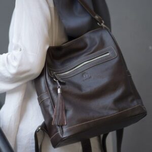 LEUMPANG - Tas Slempang Wanita - Tas Ransel Wanita - Tas Kulit Asli - Fashion Kulit Bogor