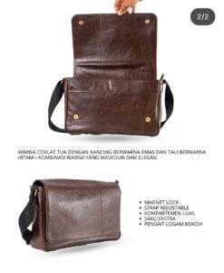 PANTHERA Tas Messenger Kulit - Tas Slempang Kulit - Fashion Kulit Bogor