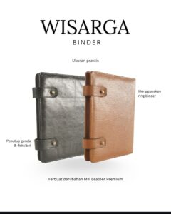 WISARGA Binder Notebook Kulit Asli -ukuran A5 - Fashion Kulit Bogor